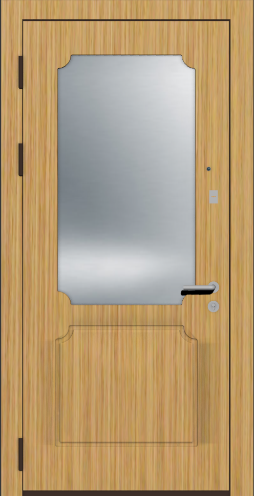 Дверная накладка шпон дуб с зеркалом